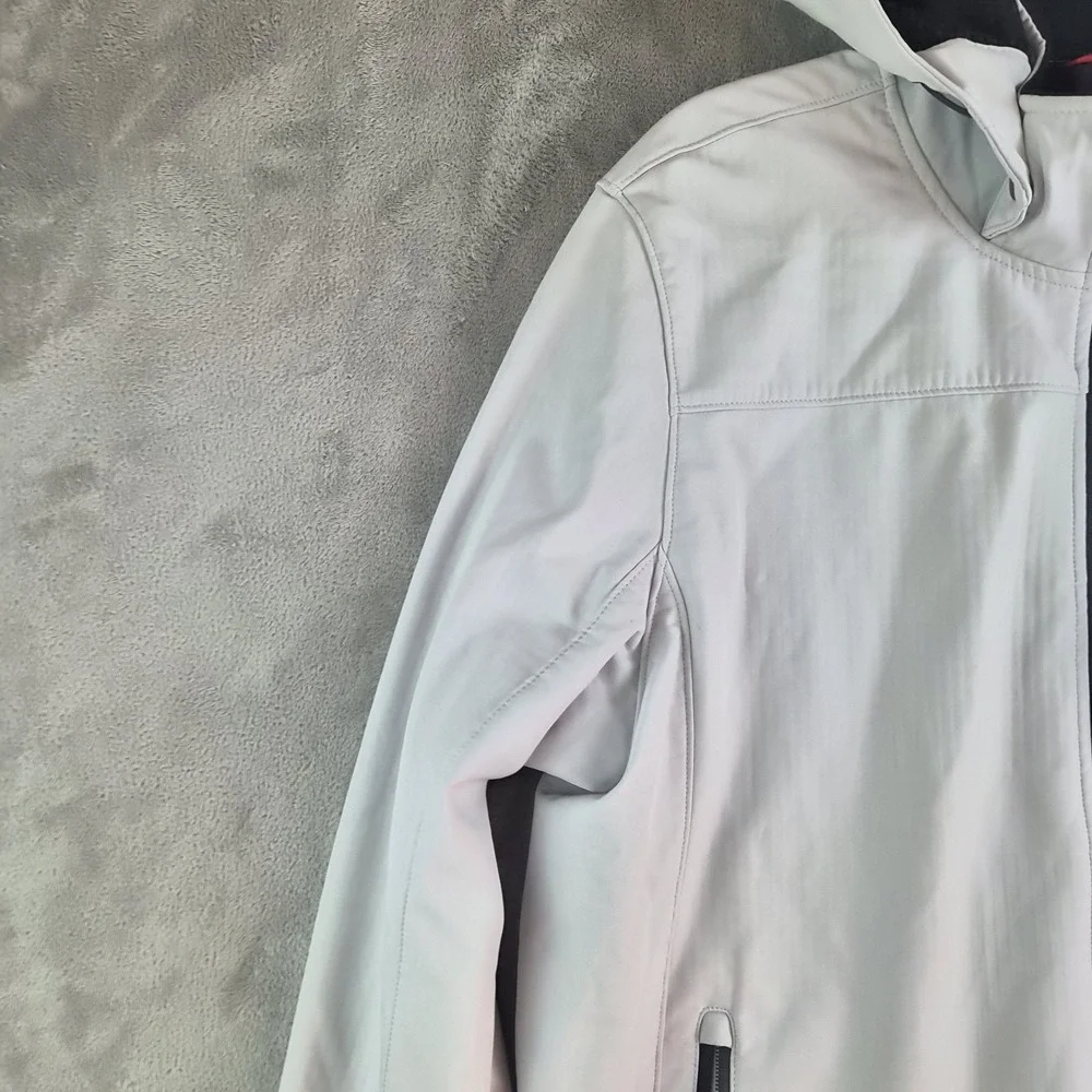 Gerry Softshell Jacket XL Water Wind Resistant Adjustable Hood Cuffs Heavyweight